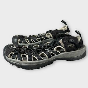 Keen Whisper Sandal Women’s Size 7 Black/Gargoyle Grey Hiking Waterproof